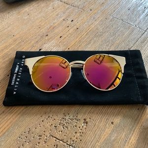 Quay Australia Asha Gold/Pink Sunglasses